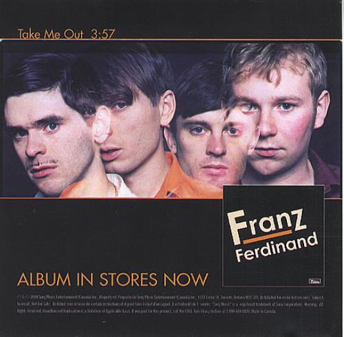 Franz Ferdinand Take Me Out CD-R acetate Canadian FNZCRTA387558