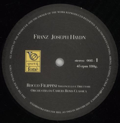 Franz Joseph Haydn Cello Concertos No. 1 in C Major & No. 2 in D Major - 180gm Vinyl 4-LP vinyl album record set Italian HJY4LCE879150