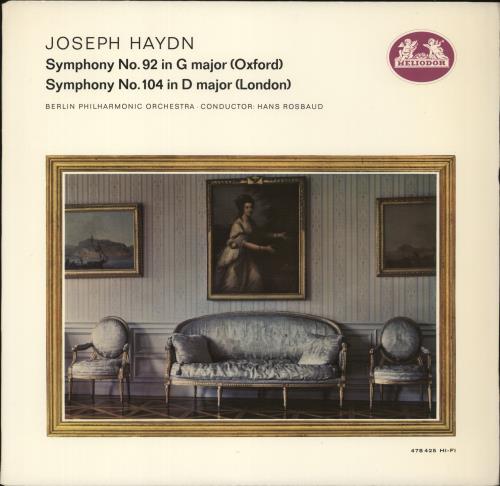 Franz Joseph Haydn Haydn: Symphony No. 92 in G Major (Oxford) / Symphony No. 104 in D Major (London) vinyl LP album (LP record) German HJYLPHA864013