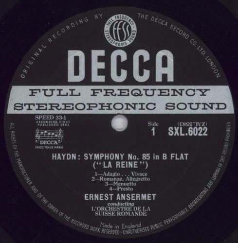Franz Joseph Haydn La Reine vinyl LP album (LP record) UK HJYLPLA848414