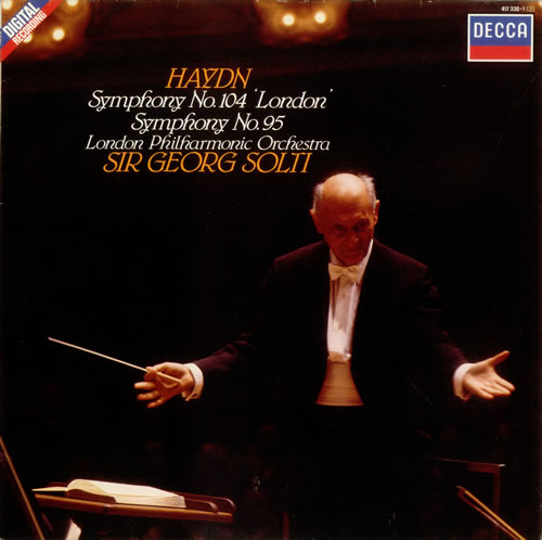 Franz Joseph Haydn Symphony No. 104 'London' & Symphony No. 95 vinyl LP album (LP record) UK HJYLPSY534939
