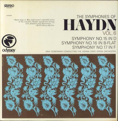 Franz Joseph Haydn Symphony No. 15, Symphony No. 16 & Symphony No. 17 vinyl LP album (LP record) US HJYLPSY538908