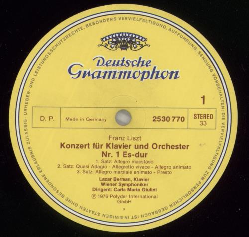 Franz Liszt Liszt: Klavierkonzerte = Piano Concertos vinyl LP album (LP record) German LK6LPLI878382