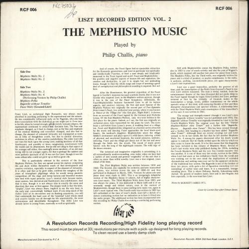 Franz Liszt Liszt: The Mephisto Music vinyl LP album (LP record) UK LK6LPLI746717