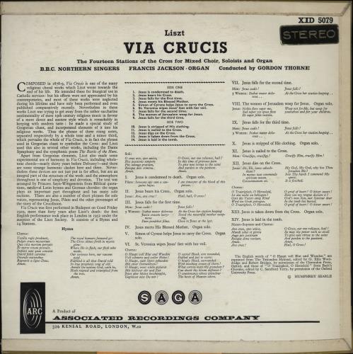 Franz Liszt Via Crucis vinyl LP album (LP record) UK LK6LPVI763614