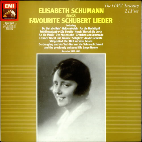 Franz Schubert Favourite Schubert Lieder 2-LP vinyl record set (Double LP Album) UK FT22LFA533283