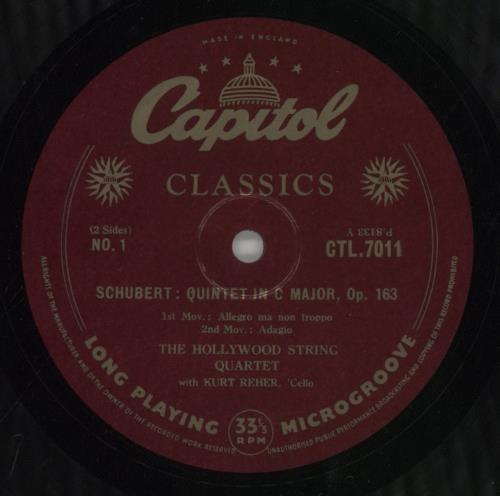 Franz Schubert Schubert: Quintet In C Major, Opus 163 vinyl LP album (LP record) UK FT2LPSC862220