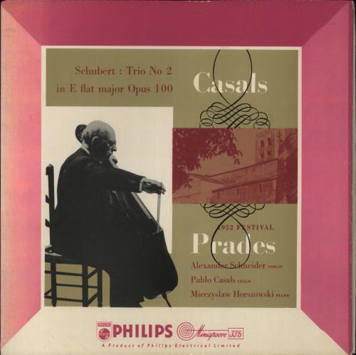 Franz Schubert Schubert: Trio No 2 In E Flat Major Opus 100 / Prades 1952 Festival vinyl LP album (LP record) UK FT2LPSC862432