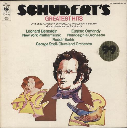 Franz Schubert Schubert's Greatest Hits vinyl LP album (LP record) UK FT2LPSC704171