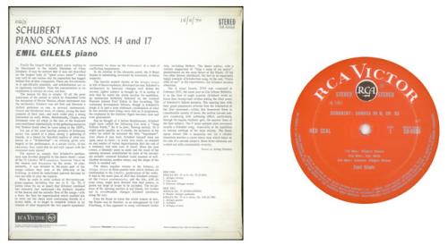 Franz Schubert Sonatas Nos. 14 & 17 vinyl LP album (LP record) UK FT2LPSO530883