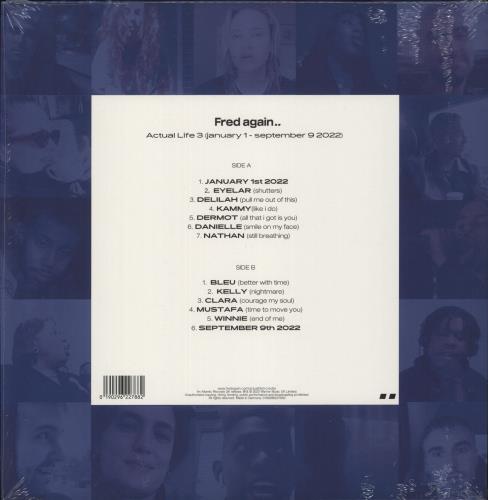 Fred Again Actual Life 3 [January 1 - September 9 2022] - Clear Vinyl vinyl LP album (LP record) UK 57ILPAC870238