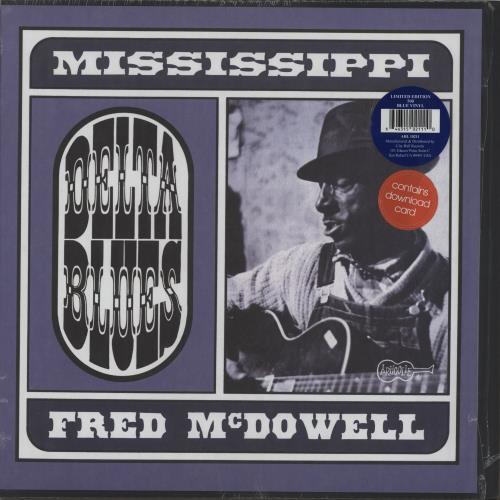 Fred McDowell Delta Blues - Blue vinyl vinyl LP album (LP record) US MF0LPDE752217