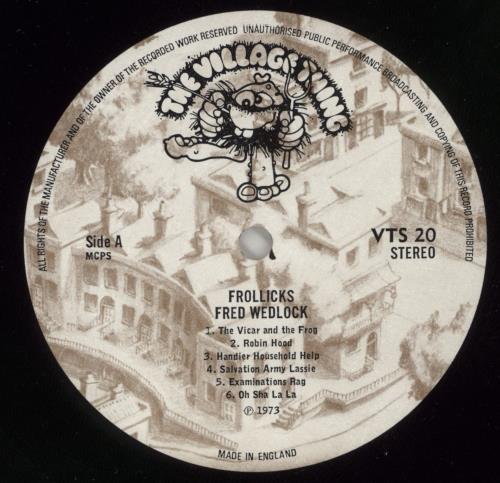 Fred Wedlock Frollicks vinyl LP album (LP record) UK FDWLPFR460902
