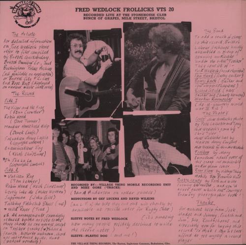 Fred Wedlock Frollicks vinyl LP album (LP record) UK FDWLPFR460902