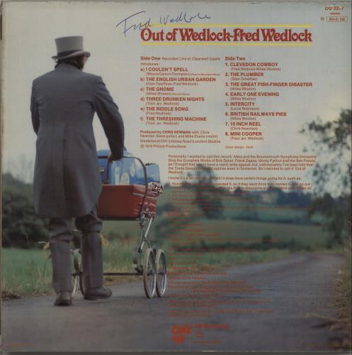 Fred Wedlock Out Of Wedlock - Autographed vinyl LP album (LP record) UK FDWLPOU656374
