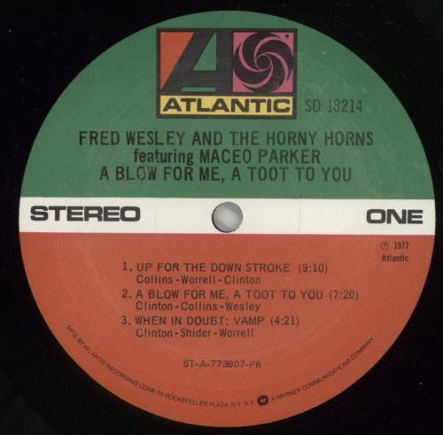 Fred Wesley A Blow For Me, A Toot To You vinyl LP album (LP record) German I3ELPAB864022