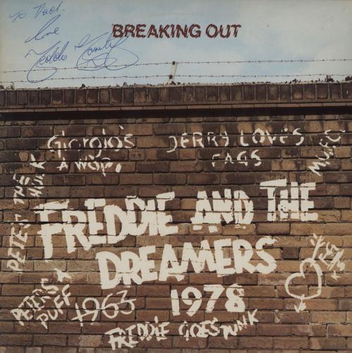Freddie & The Dreamers Breaking Out - Autographed vinyl LP album (LP record) UK F&DLPBR761081