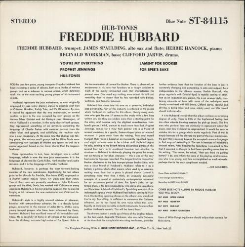 Freddie Hubbard Hub-Tones - 1st - G vinyl LP album (LP record) US FBHLPHU880694