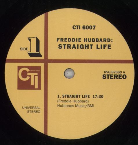 Freddie Hubbard Straight Life - 180gm - EX vinyl LP album (LP record) US FBHLPST864449