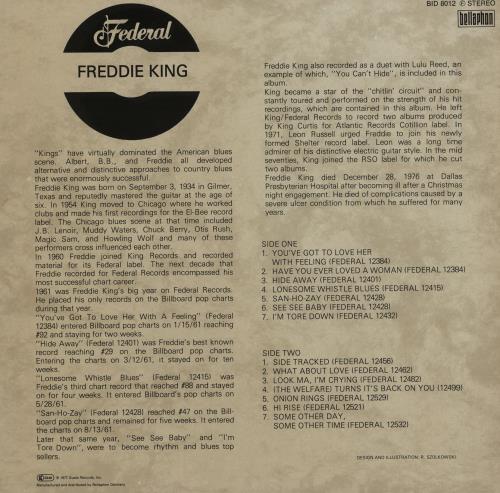 Freddie King All His Hits vinyl LP album (LP record) German FDKLPAL758356