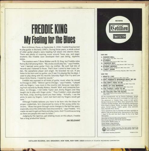 Freddie King My Feeling For The Blues - White label vinyl LP album (LP record) US FDKLPMY795753