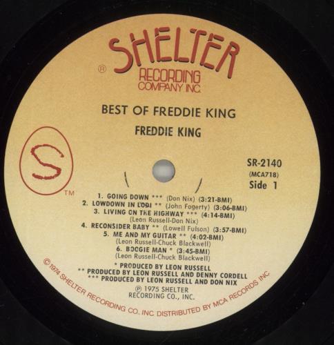 Freddie King The Best Of Freddie King vinyl LP album (LP record) Canadian FDKLPTH877883