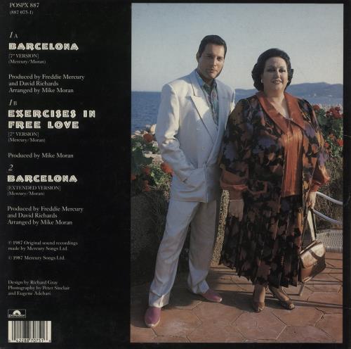 Freddie Mercury Barcelona - Gatefold - EX 12" vinyl single (12 inch record / Maxi-single) UK MER12BA867362