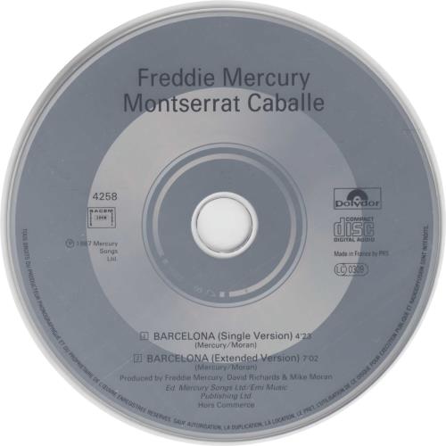 Freddie Mercury Barcelona CD single (CD5 / 5") French MERC5BA15498