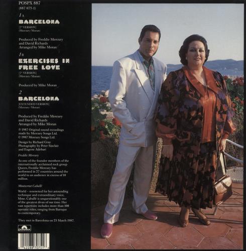 Freddie Mercury Barcelona 12" vinyl single (12 inch record / Maxi-single) UK MER12BA03663