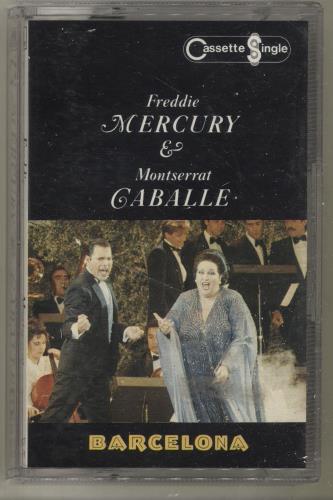 Freddie Mercury Barcelona cassette single UK MERCMBA08459