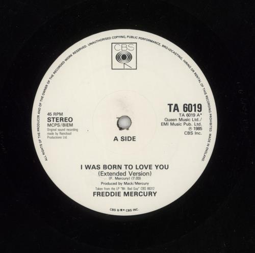 Freddie Mercury I Was Born To Love You 12" vinyl single (12 inch record / Maxi-single) UK MER12IW07047