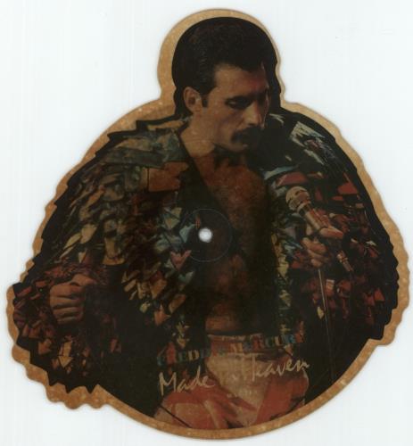 Freddie Mercury Made In Heaven - Tea Stained shaped picture disc (picture disc vinyl record) UK MERSHMA867489