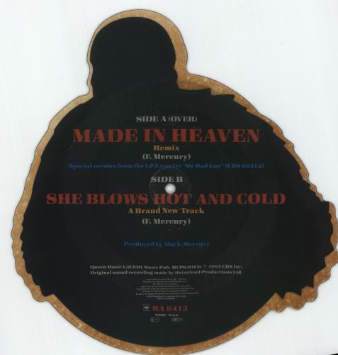 Freddie Mercury Made In Heaven - Tea Stained shaped picture disc (picture disc vinyl record) UK MERSHMA867489