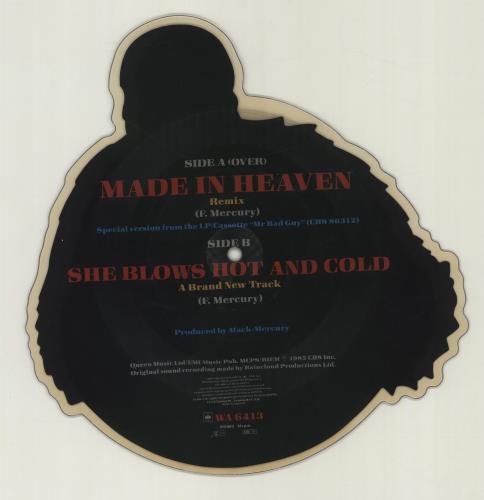 Freddie Mercury Made In Heaven shaped picture disc (picture disc vinyl record) UK MERSHMA22037