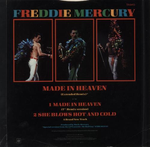 Freddie Mercury Made In Heaven 12" vinyl single (12 inch record / Maxi-single) UK MER12MA07045