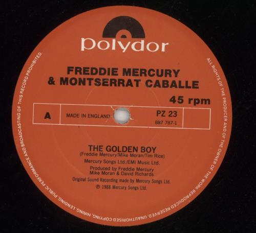 Freddie Mercury The Golden Boy 12" vinyl single (12 inch record / Maxi-single) UK MER12TH10418