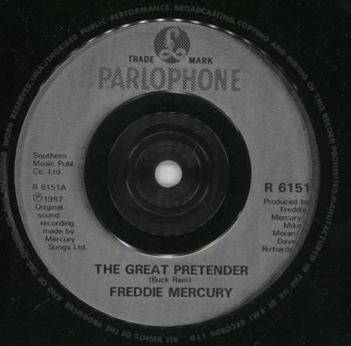 Freddie Mercury The Great Pretender - Injection 7" vinyl single (7 inch record / 45) UK MER07TH29680