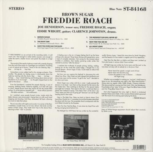 Freddie Roach Brown Sugar - 180 Gram vinyl LP album (LP record) US FX4LPBR868776