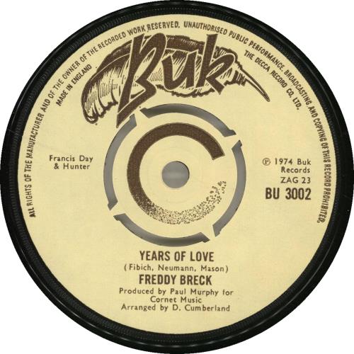 Freddy Breck Years Of Love 7" vinyl single (7 inch record / 45) UK FWM07YE700575