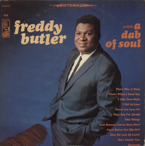 Freddy Butler A Dab Of Soul vinyl LP album (LP record) US 3THLPAD888914
