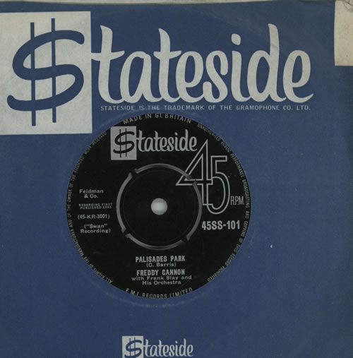 Freddy Cannon Palisades Park 7" vinyl single (7 inch record / 45) UK FDC07PA570554