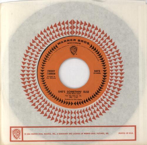 Freddy Cannon She's Somethin' Else 7" vinyl single (7 inch record / 45) US FDC07SH843945