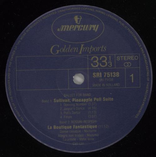 Frederick Fennell Fennell: Ballet For Band vinyl LP album (LP record) Dutch FFHLPFE875147