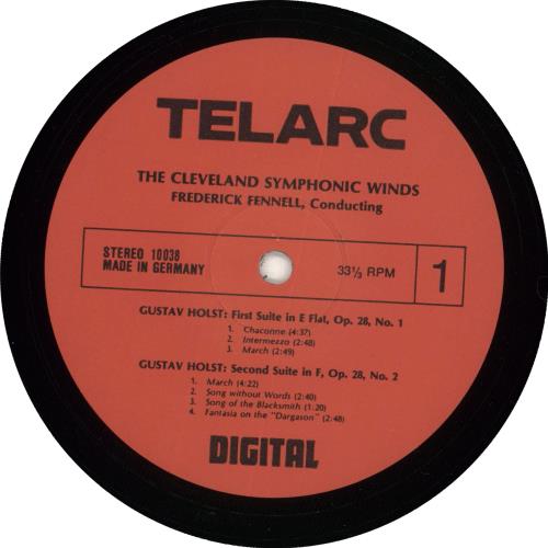 Frederick Fennell Holst / Handel / Bach vinyl LP album (LP record) German FFHLPHO707726