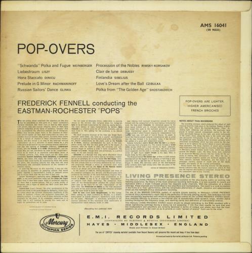 Frederick Fennell Popovers vinyl LP album (LP record) UK FFHLPPO806392