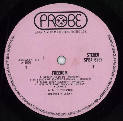 Freedom (60s) Freedom - VG vinyl LP album (LP record) UK FRDLPFR779629
