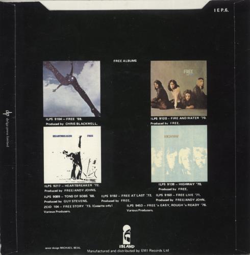 Free All Right Now EP 7" vinyl single (7 inch record / 45) UK FRE07AL92490