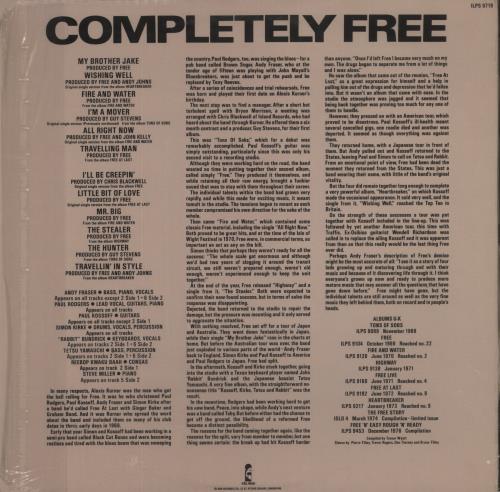 Free Completely Free - shrink vinyl LP album (LP record) UK FRELPCO439329