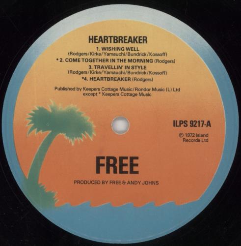 Free Heartbreaker - Sunrise Label + Inner vinyl LP album (LP record) UK FRELPHE850765