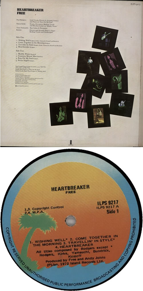 Free Heartbreaker - Sunrise Label vinyl LP album (LP record) South African FRELPHE629398